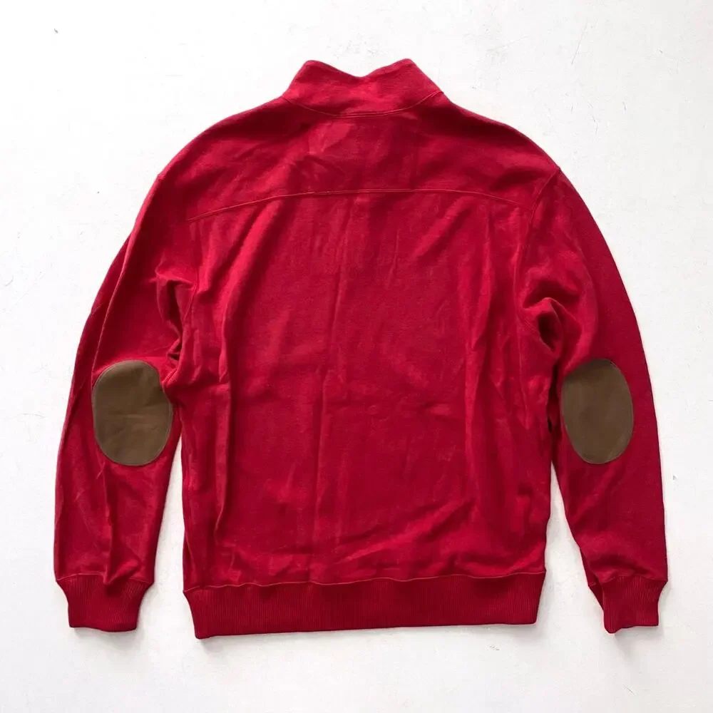 Cremieux Nwt Red Gray Reversible 1/4 Zip Cotton Pull Over Sweater 2XLT 2XT